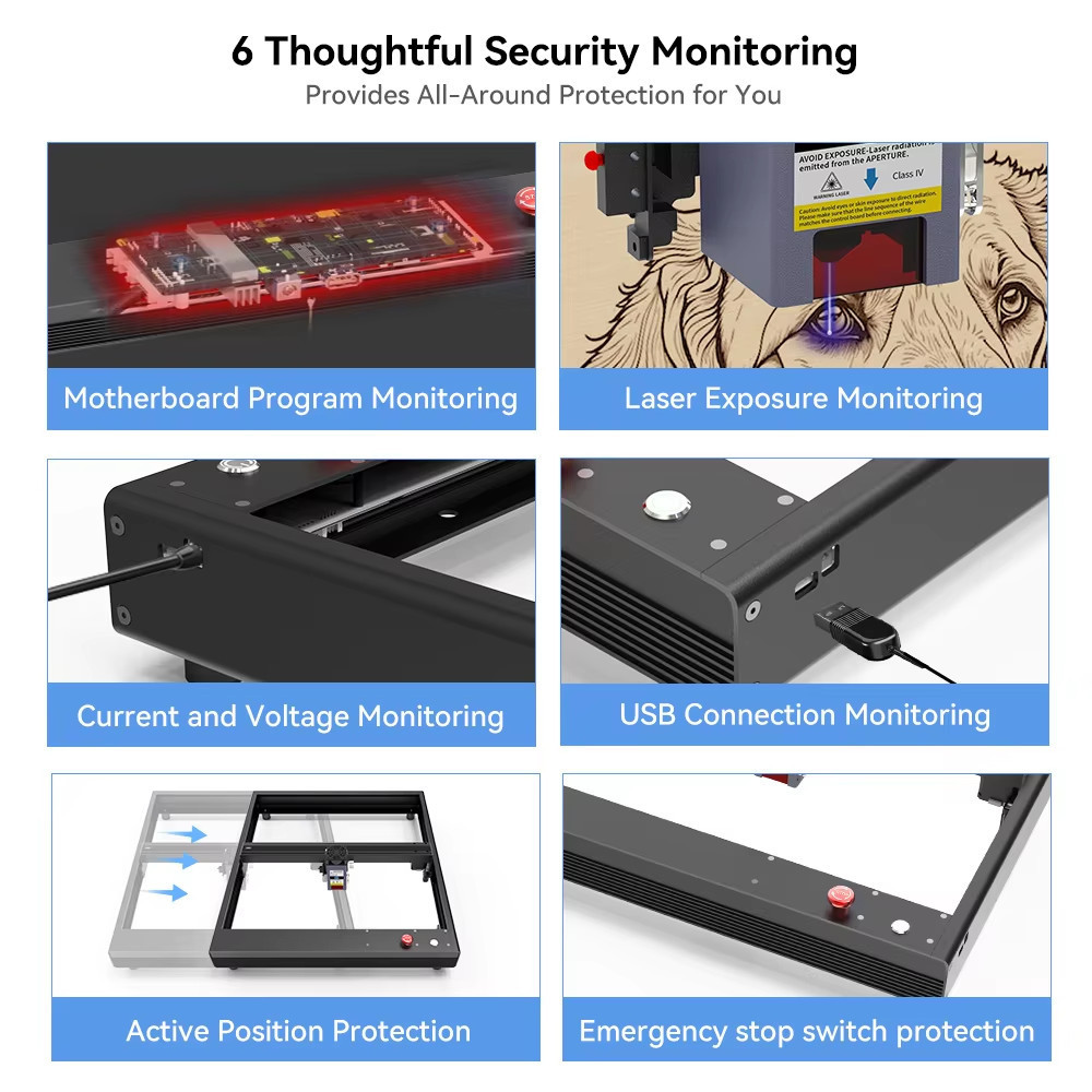 TIRASTRE TwoWin DIY Laser Engraving Machine CNC 2-Axis 20W - 4040