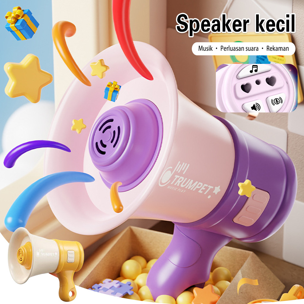 Gantungan Mini Megaphone Suara Bisa Rekaman Musik Rekaman Suara Portable