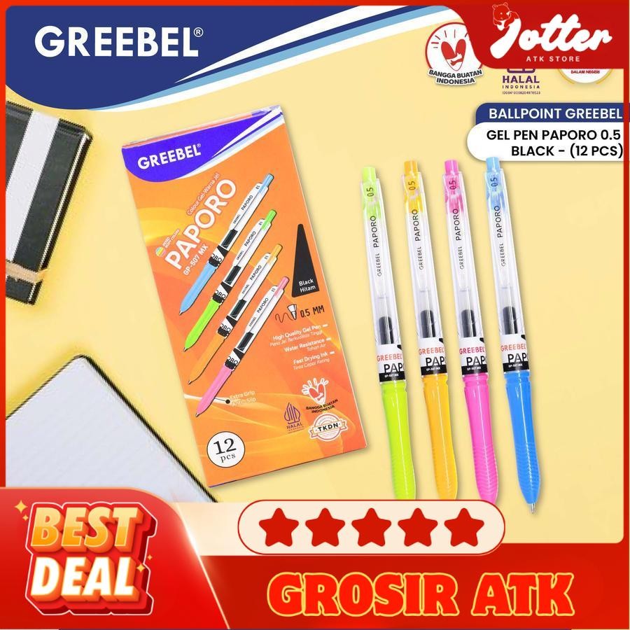 

GREEBEL GEL PEN PAPORO 0.5 GP-507 MX - SCS | Jotter Grosir ATK