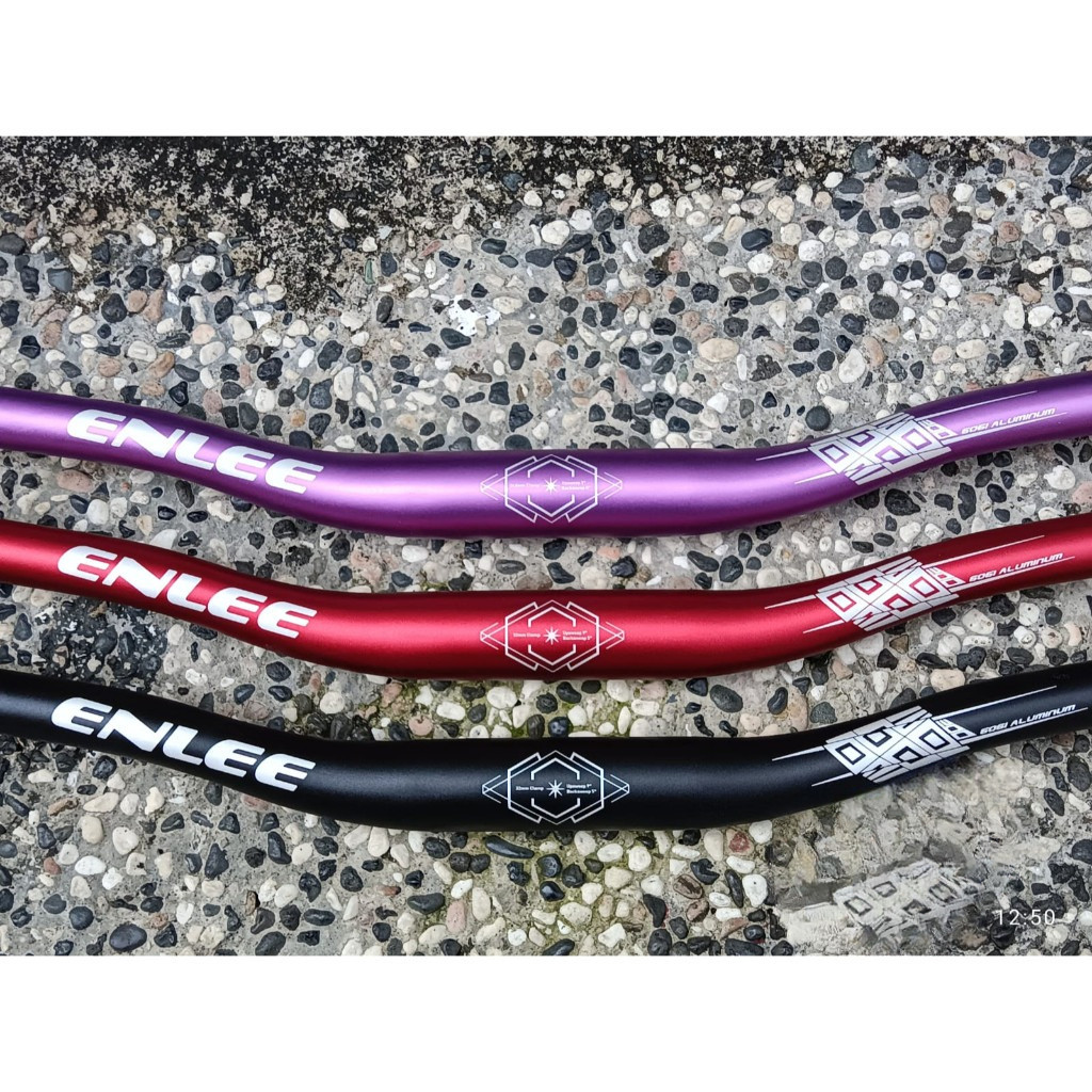 Enlee Handlebar Stang Sepeda 31.8mm x 780mm Rise 25 OS Aluminium Bukan Carbon untuk XC AM Enduro MTB
