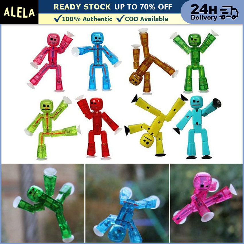 Articulated Action Figure 3D Stickman Mini Stikbot Mainan Rakitan Multi Jointed Movable Robot Dekora