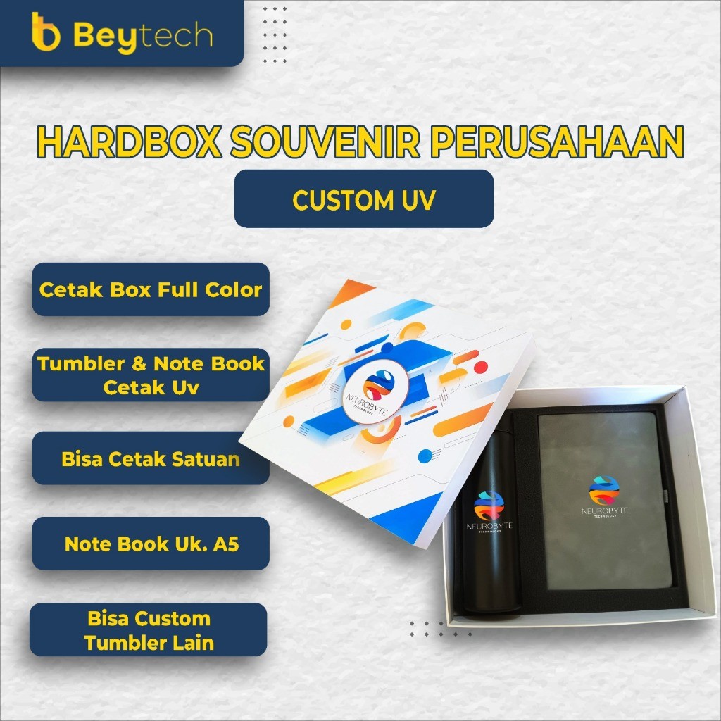 

Custom Gift Box Corporate / Hampers Box / Tumbler Sakura + Notebook A5 Uv Print Souvenir Set