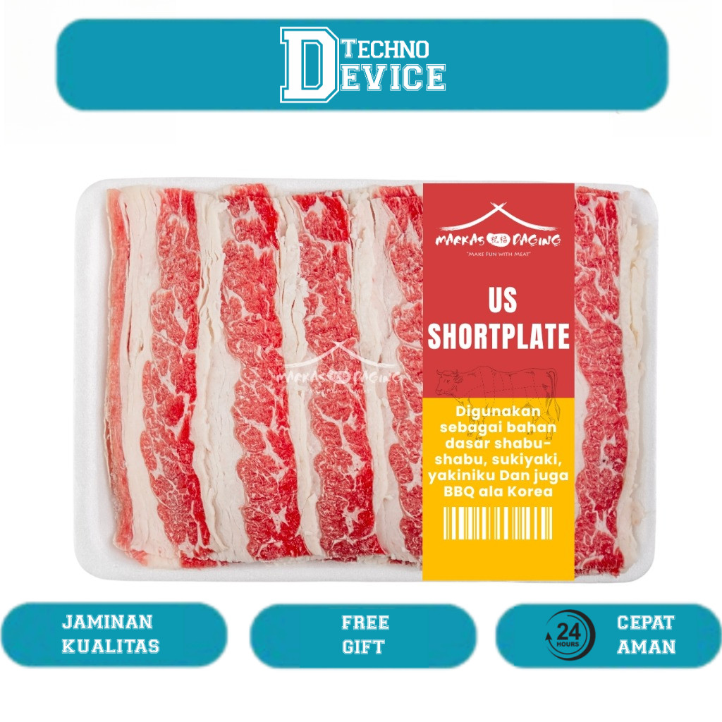 

US Slice Beef / DAGING SAPI Shortplate 500gr / RICEBOWL / Yakiniku - Markasdaging