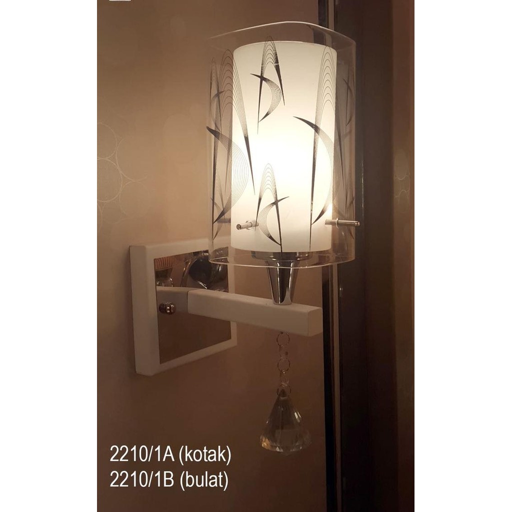 Lampu Hias Dinding 2210 - Kaca Luar Bulat