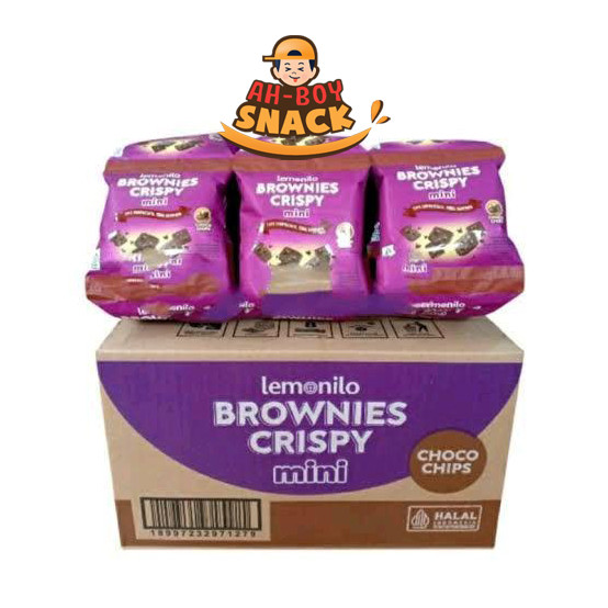 

1 DUS- Brownies Crispy Lemonilo 1 Renceng Isi 10 SACHET, 1 DUS ISI 6 RENCENG - AHBOY SNACK