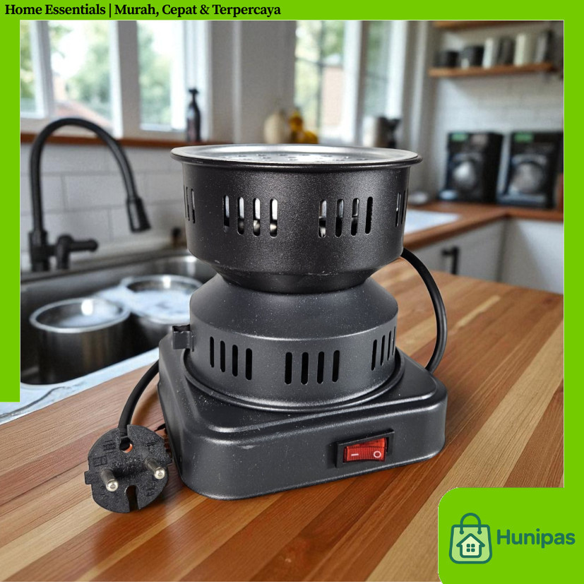JZ Kompor Listrik Mini Pemanas Arang Hookah BBQ Charcoal Burner 500W - ZD-A016