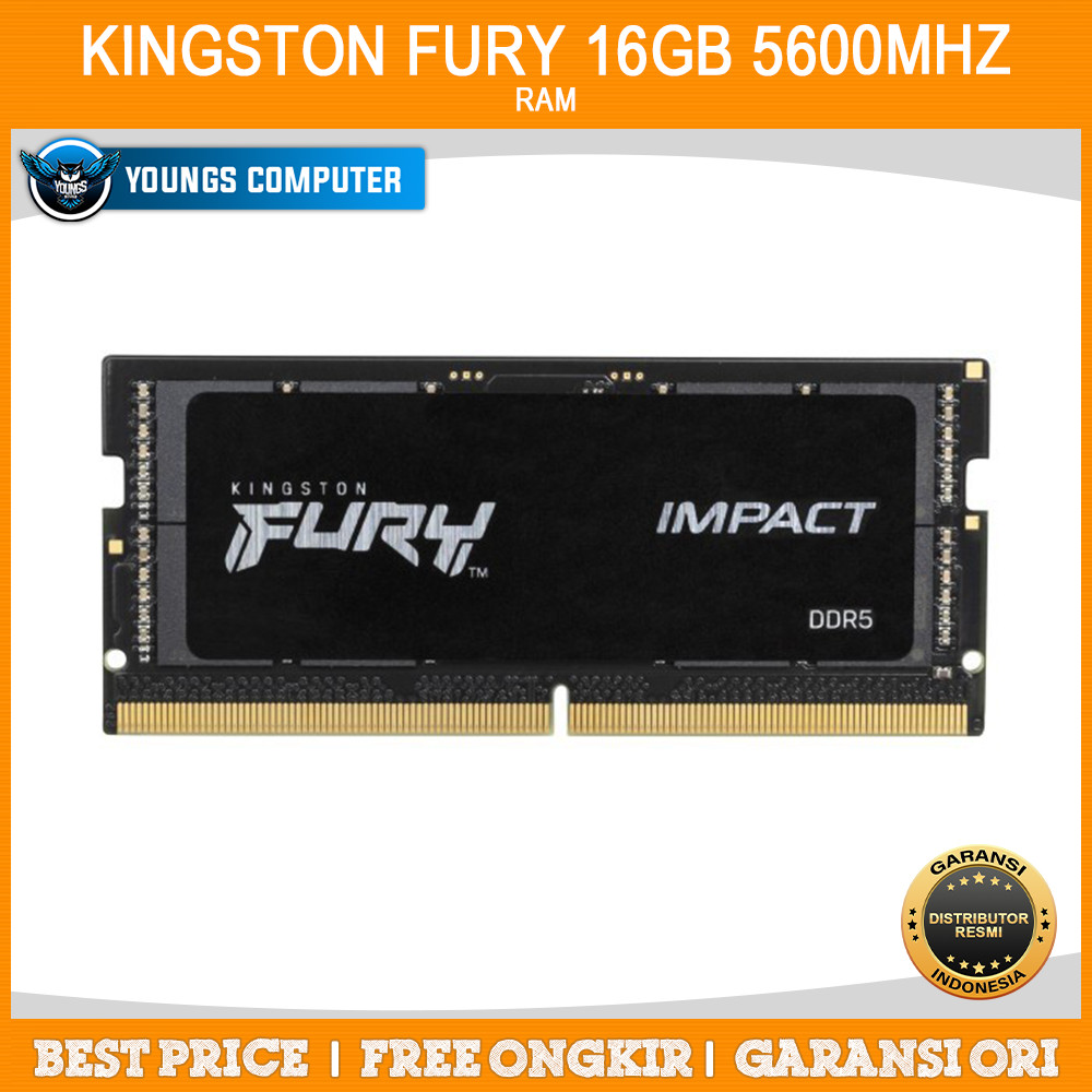 RAM Kingston DDR5 Fury IMPACT 16GB 5600Mhz Sodimm Ram Laptop