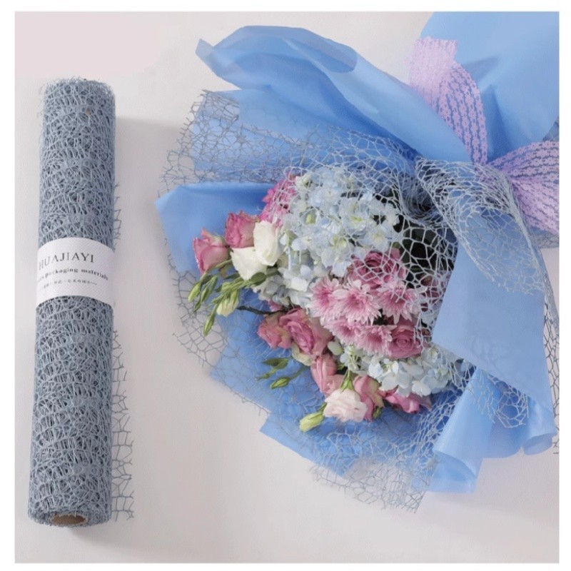 

【1 ROLL 5 YARD 】Flower Wrapping Paper Jaring Spider Korea /Flower Wrapp / Kerta Buket/Polyn Et Spider Mesh Roll