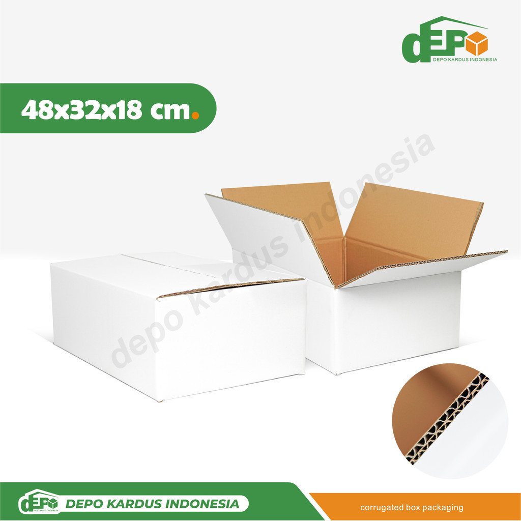 

Box Double Wall 48x32x18 cm. ( Sweeden ) BoxNormal/Amdk/Kotak/Packing/Kardus/A1/tinggi18