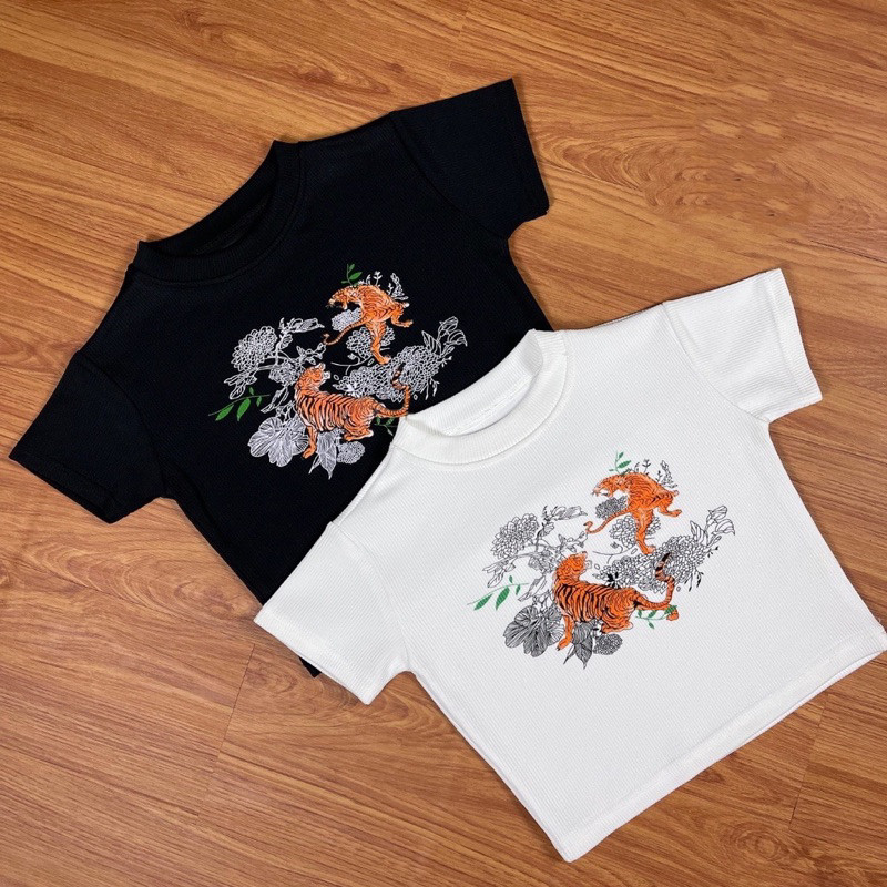 Aurora Collection - Atasan Kaos Crop Top Wanita TIGER GC-180