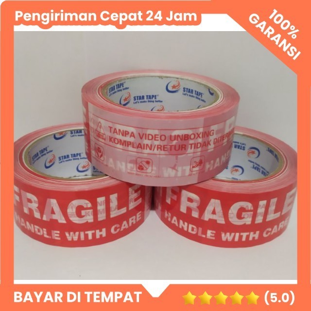 

LAKBAN FRAGILE 45mm MIX MERAH PUTIH UNBOXING
