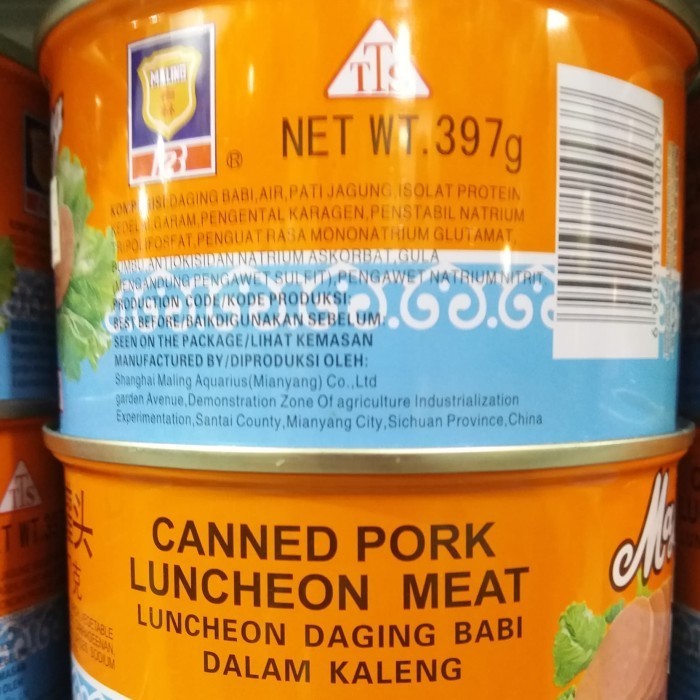 

MA LING CANNED PORK LUNCHEON MEAT DAGING BABI KALENG - merk TTS