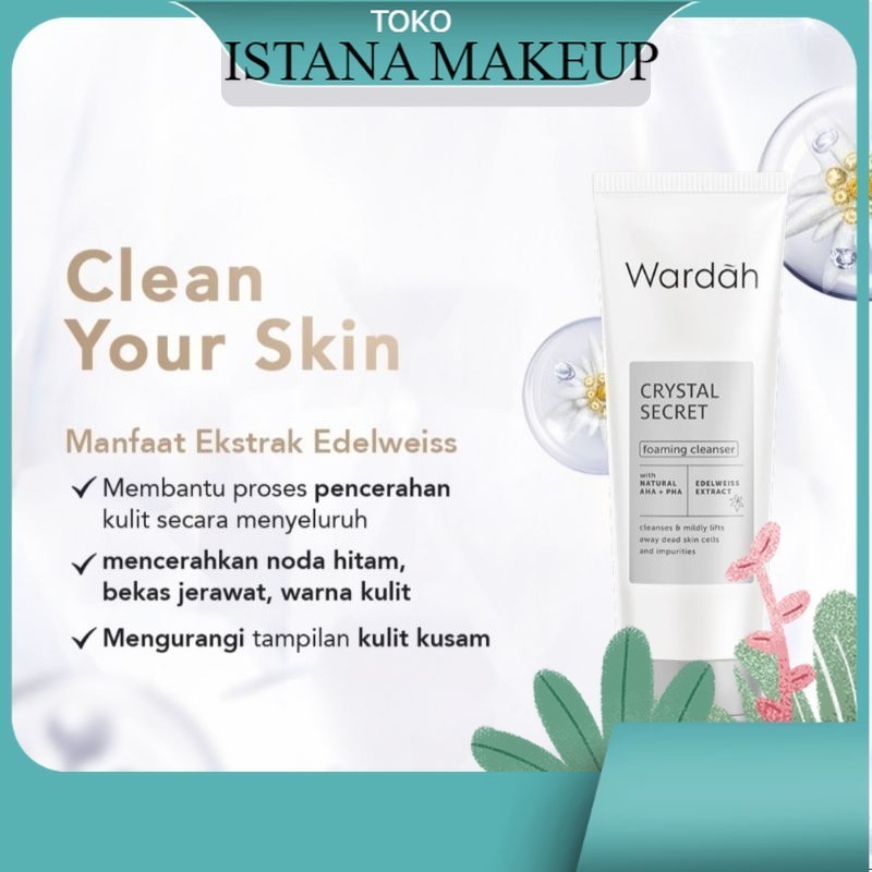 WARDAH CRYSTAL SECRET FACIAL WASH | sabun cuci muka wardah  |