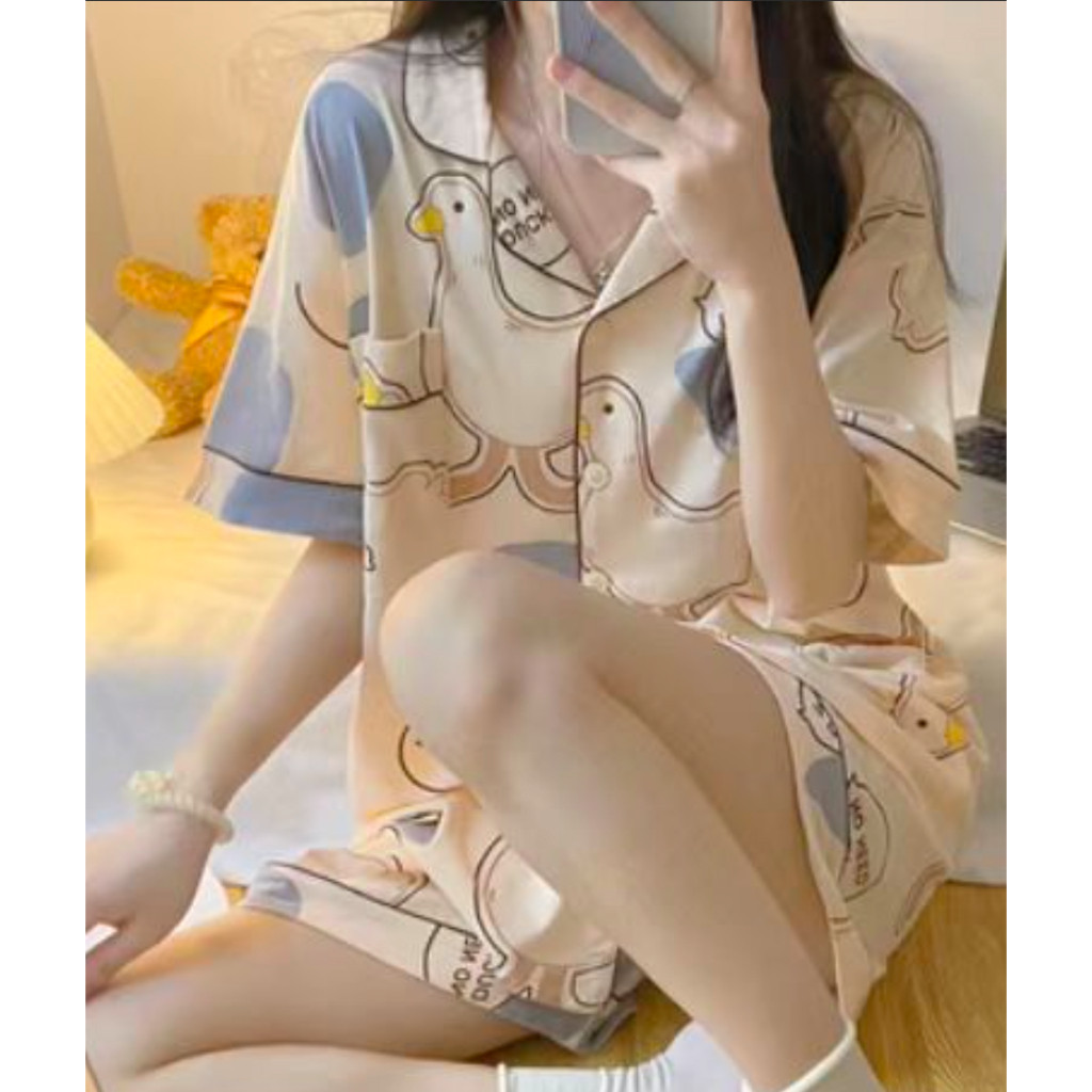 Baju Tidur Wanita Celana Pendek Baju Tidur Wanita Korea Style Pendek Piyama Tidur Wanita Youbi