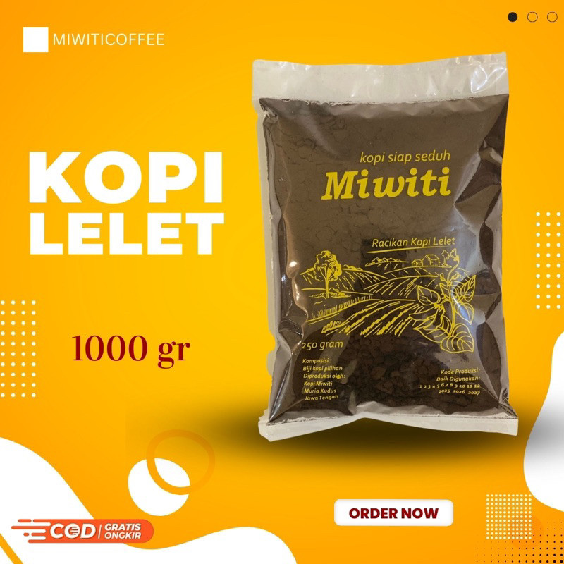 

COD 1kg KOPI LELET MURNI | kopi bubuk siap seduh LELET ASLI