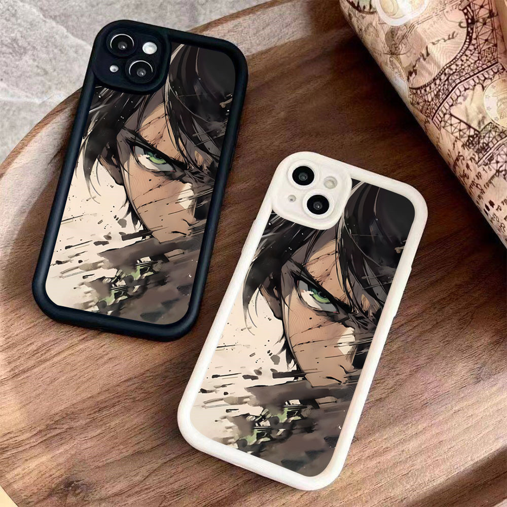 Casing hp iPhone 11 15 13 12 14 Pro Max XR iPhone 7 Plus 8 6 6S XS Max Shingeki no Kyojin Eren Jaege