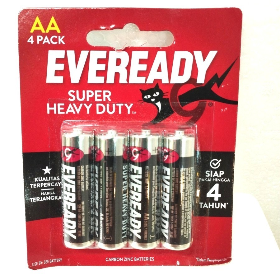 BATERAI EVEREADY HEAVY DUTY 1215 A2 I Baterai Eveready BP4 Hitam 1215