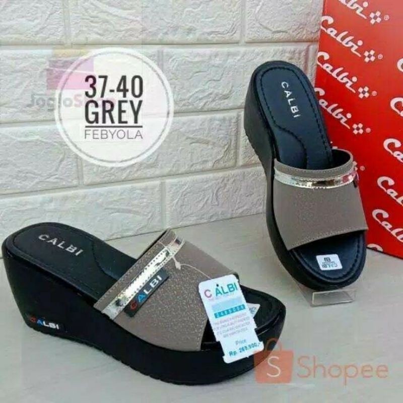 [PREMIUM ORIGINAL] Sandal Wanita Selop Calbi Sandal Wedges Wanita