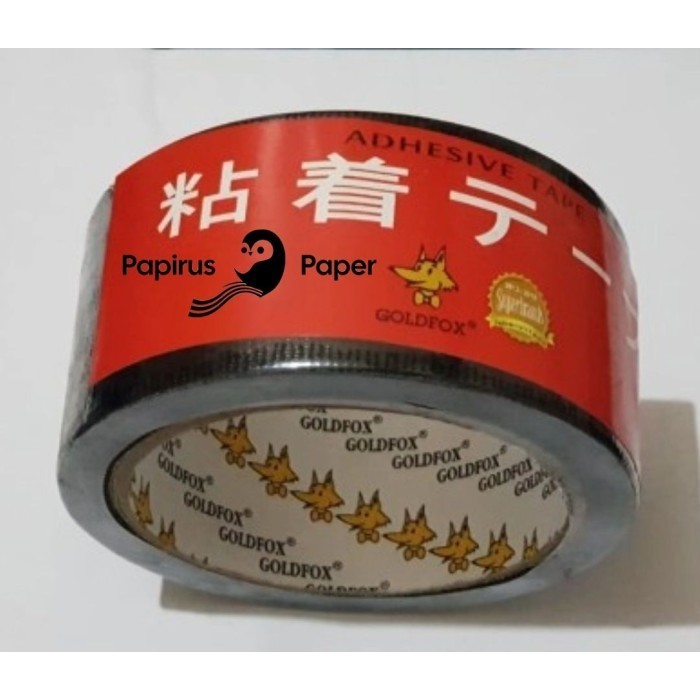 

Lakban Hitam 36mm x 11 Yard GoldFox / Cloth Tape 1,5 Inch | Isolasi | Selotip | Tape