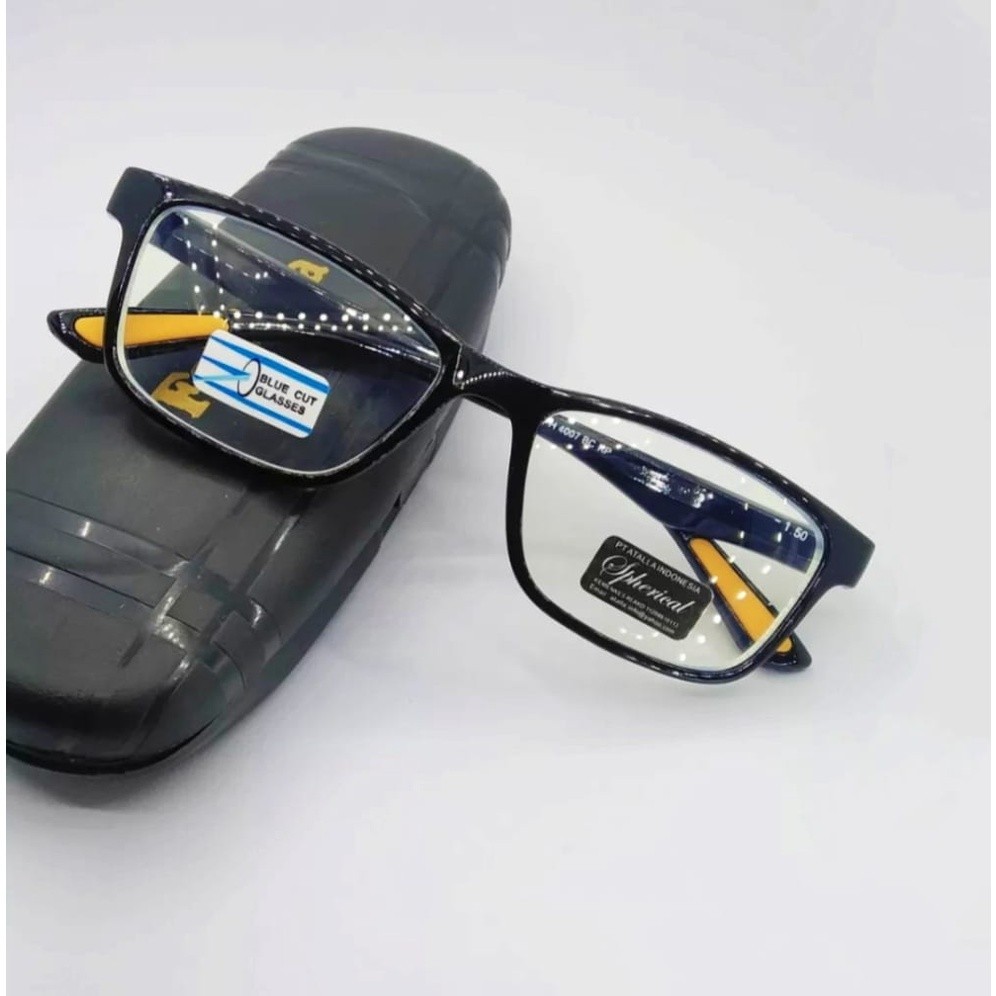 KACAMATA MINUS LENSA ANTI RADIASI (BLUERAY) KACAMATA RABUN JAUH PRIA WANITA SPORTY (TERLARIS OPTIK)
