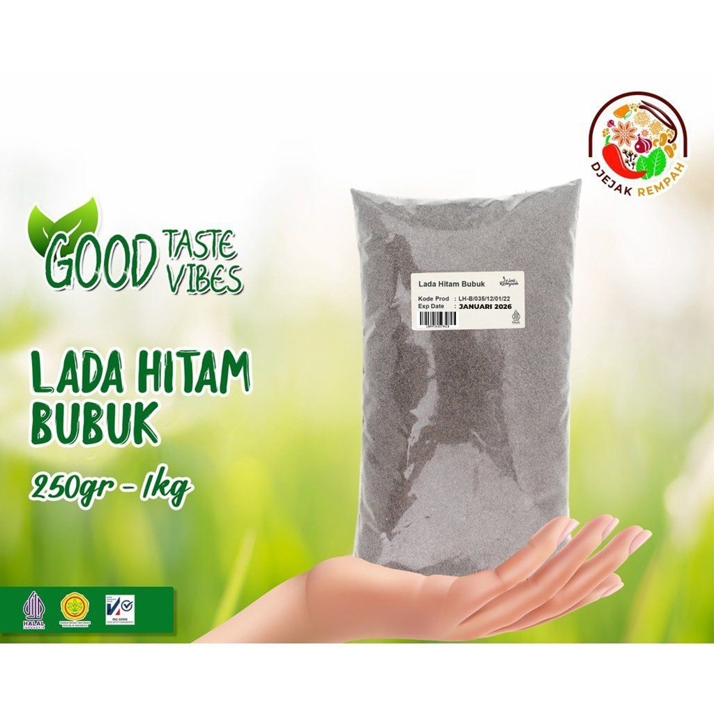 

Lada Hitam Bubuk / Black Papper Powder Premium (Kemasan 100 Gr - 500 Gr) - 100% Rempah Murni