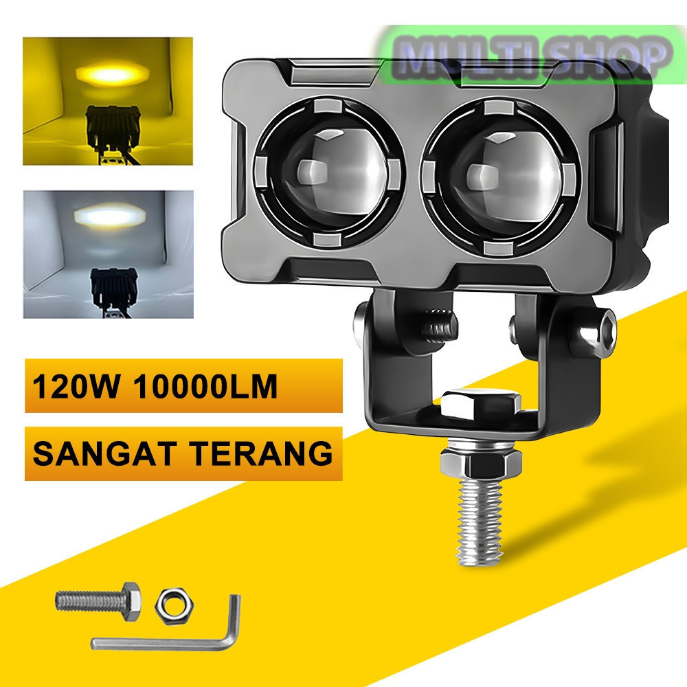 Lampu Tembak Sorot Led Laser 2 Mata Putih Kuning Anti Air Lampu Sorot Led Lampu Tembak Sql 2 Mata Po