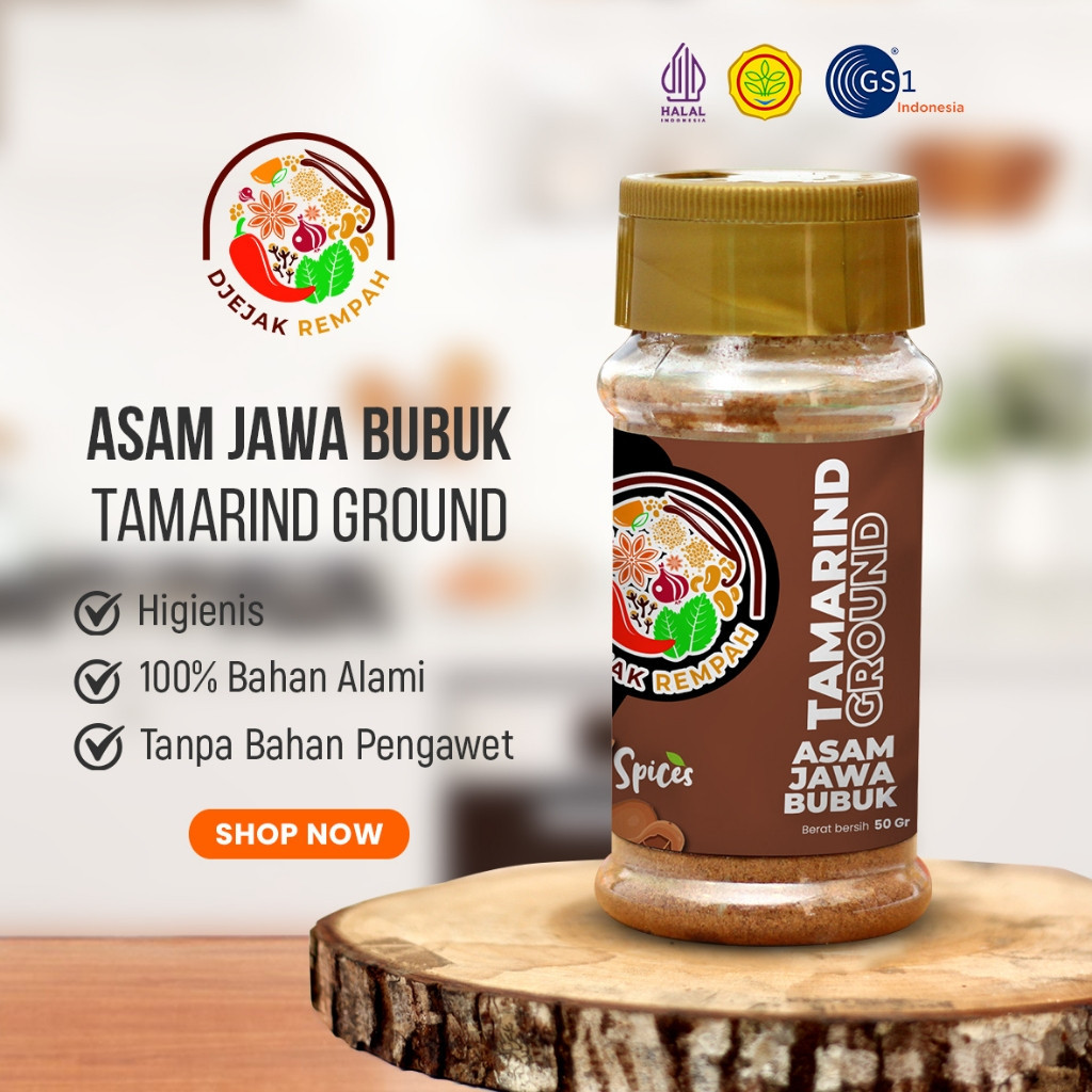 

Asam Jawa Asem Jawa Bubuk Rempah Bubuk Ground Tamarind Powder 50 Gram Bumbu Dapur 100% Rempah Asli Berkualitas