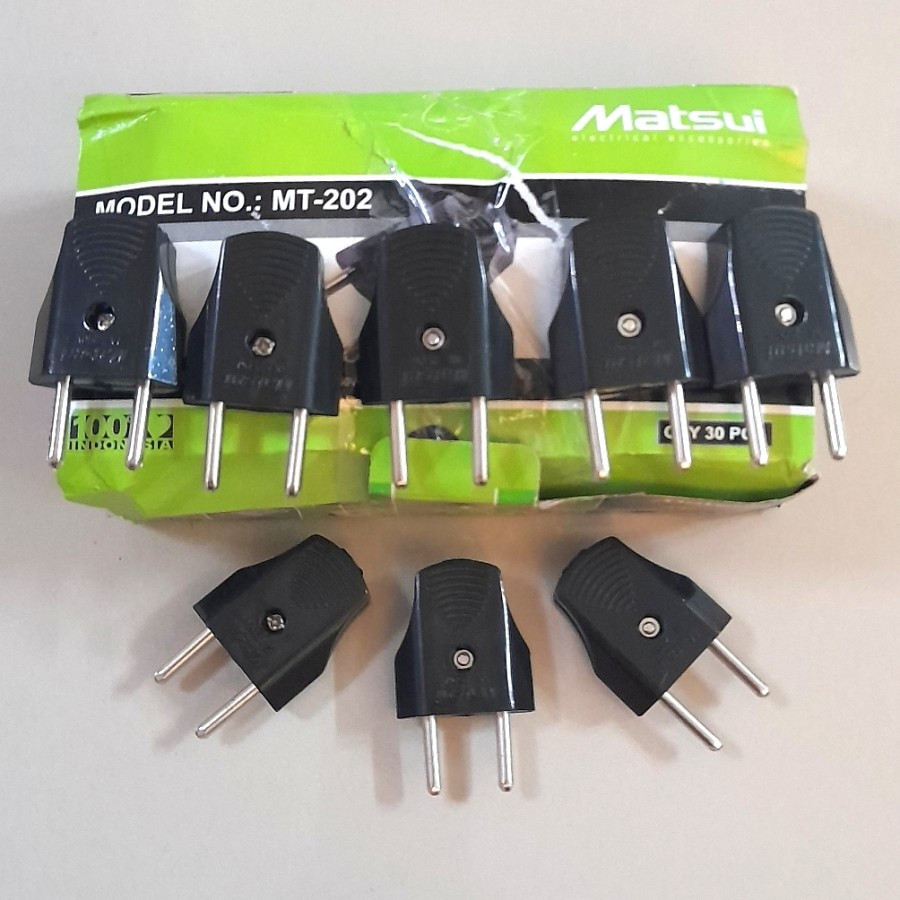 Steker Gepeng Matsui / Colokan Listrik Gepeng Matsui Hitam