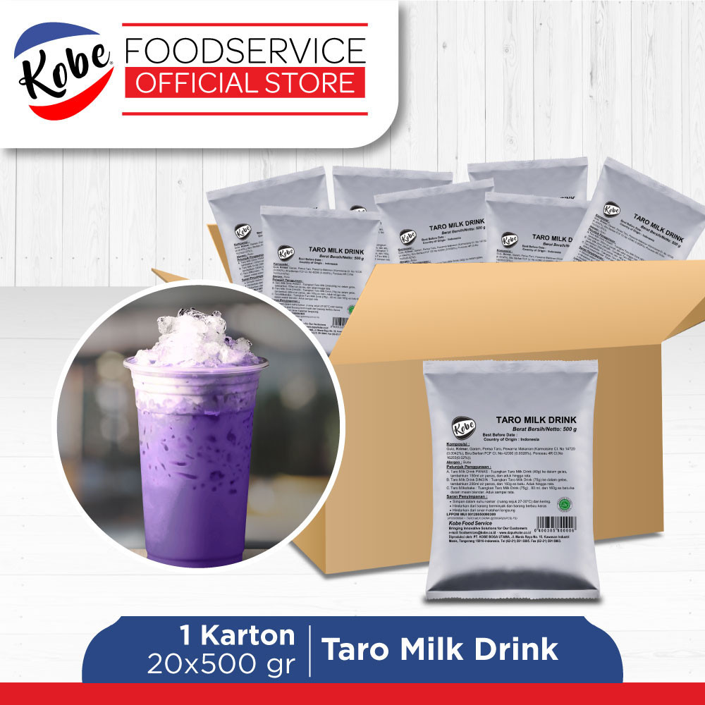 

Kobe Taro Milk Drink 500gr - Minuman Serbuk Powder - 1 Karton isi 20pcs