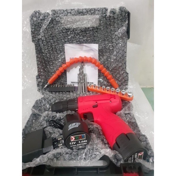 HDT CDD 405 Mesin Bor Cas Charger 12V - Cordless Drill Set Mata Bor