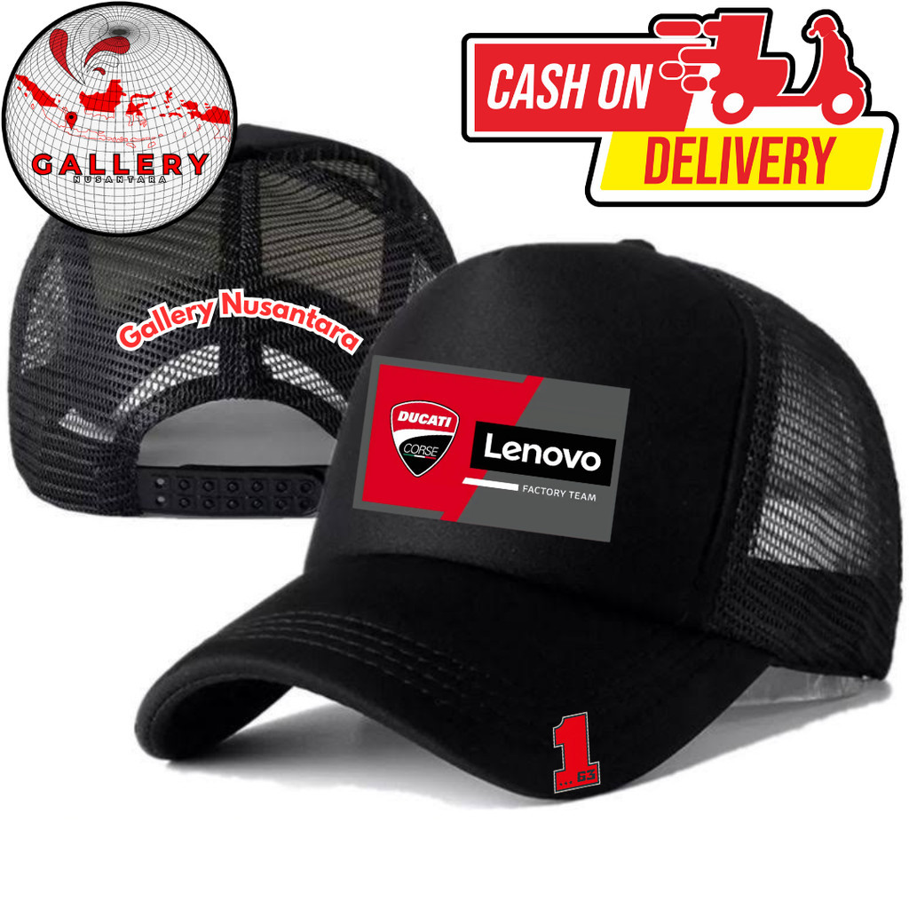 Gallery Nusantara Topi Trucker WORLD CHAMPION PECCO DUCATI - Topi Distro DUCATI LENOVO FACTORY TEAM 