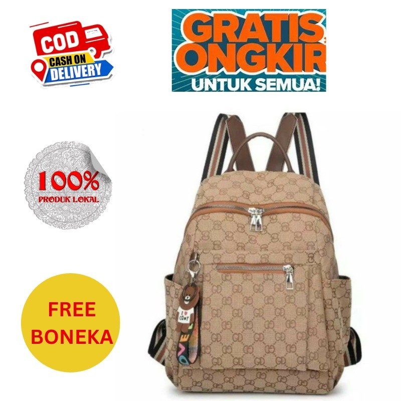 Tas Ransel Wanita Ala Korea Murah Terbaru Kekinian| Tas Gandong Sekolah Remaja Sma|Ransel Gemblok Bu