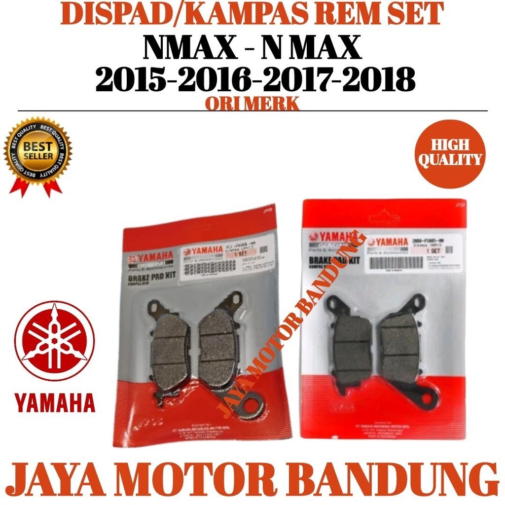 YGP - KAMPAS REM DEPAN BELAKANG CAKRAM /DISPAD NMAX - N MAX TAHUN 2015 2016 2017 2018 DISC PAD ORIGI