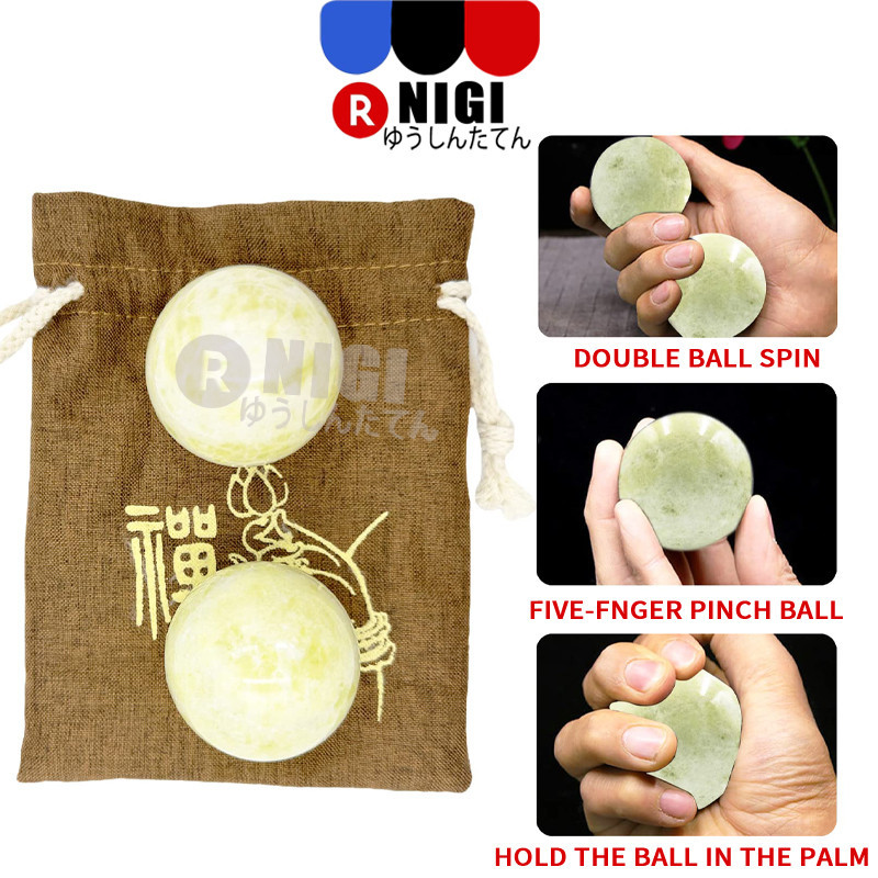 NIGI Bola Batu Alam Senam Jari Bola Batu Alam Senam Jari - Kualitas Terbaik, Diameter 5cm/50mm