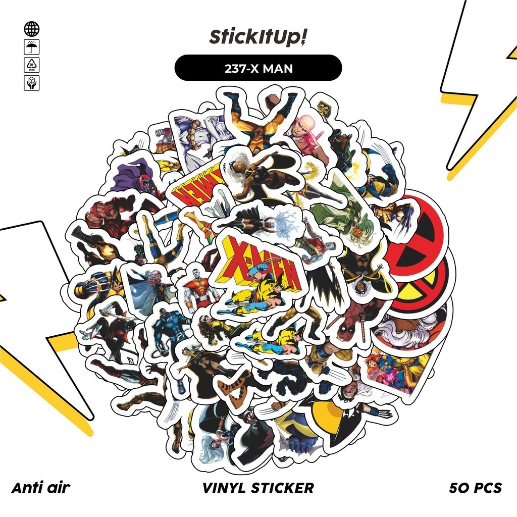 

COD✨ 100 Pcs Stiker Motif Kartun X-man Animated Series Anti Air Untuk Dekorasi Notebook Sepeda Skateboard Handphone DIY