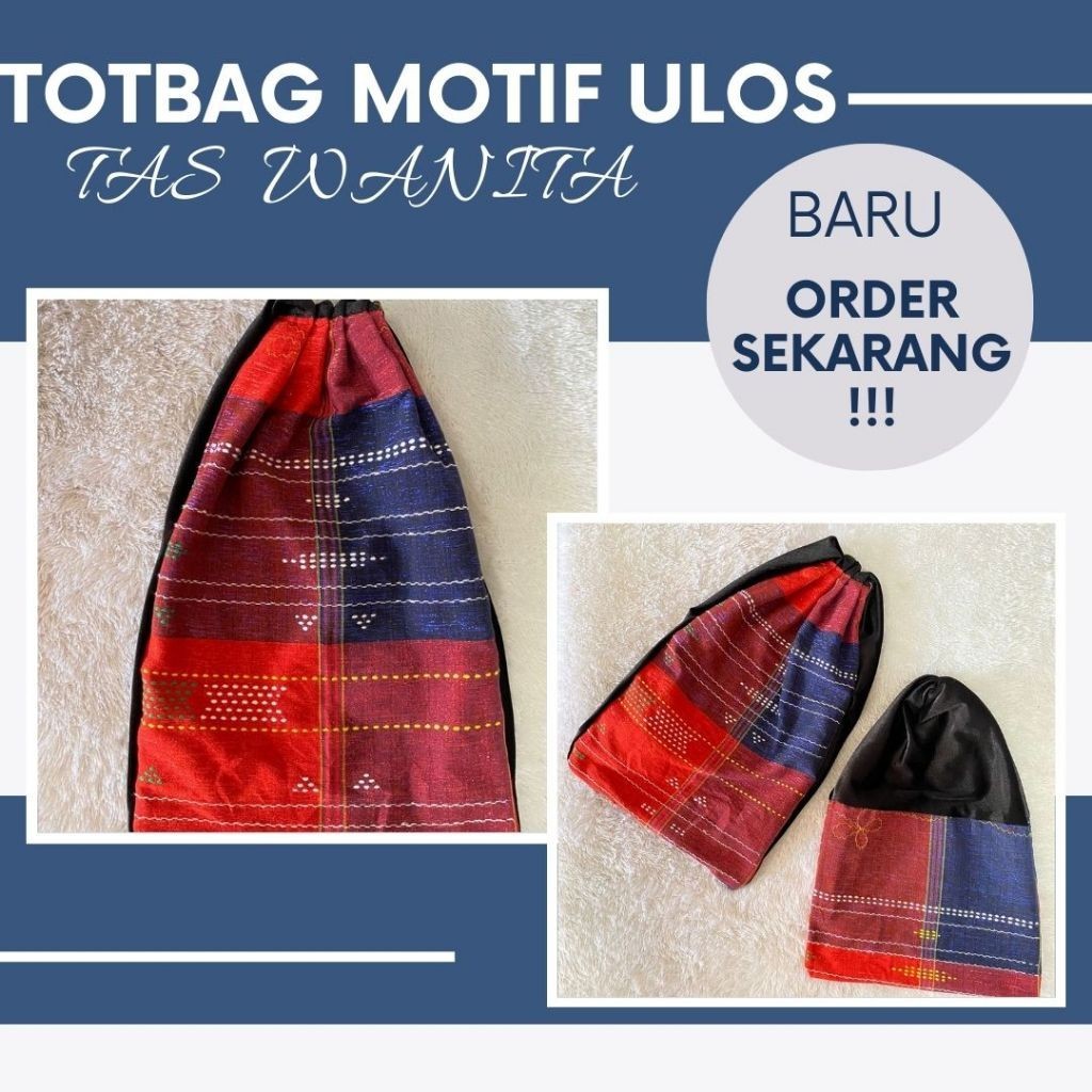 Totebag Motif Ulos - Tas Jinjing - Tas Totebag Etnik - Totebag Ulos Batak / M A
