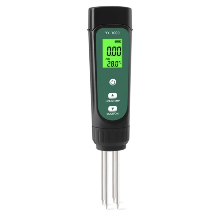 YY-1000 Tester Tanah 3 In 1 Soil EC Temperature Meter Moisture BckLigh