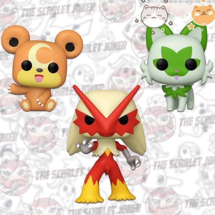 ORIGINAL Funko Pop Pokemon Teddiursa Blaziken Sprigatito Game Figure