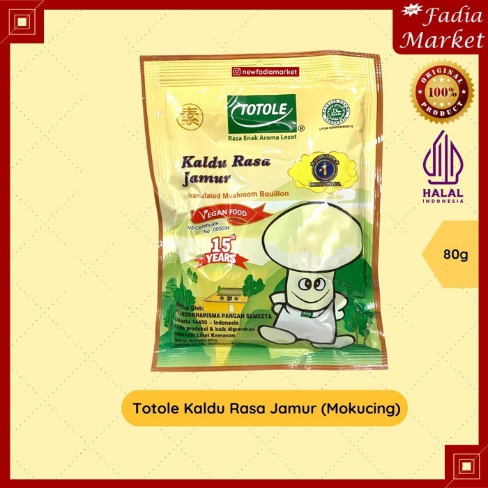 

Totole Kaldu Bumbu Masak Rasa Jamur (Mokucing) 80g