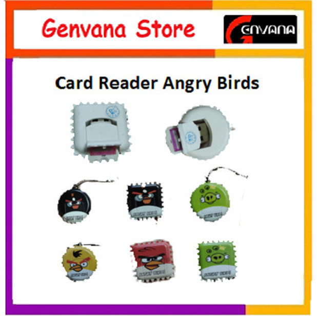 Card Reader Karakter / Card Reader USB 2.0 Micro SD Angry Bird - Genvana Store