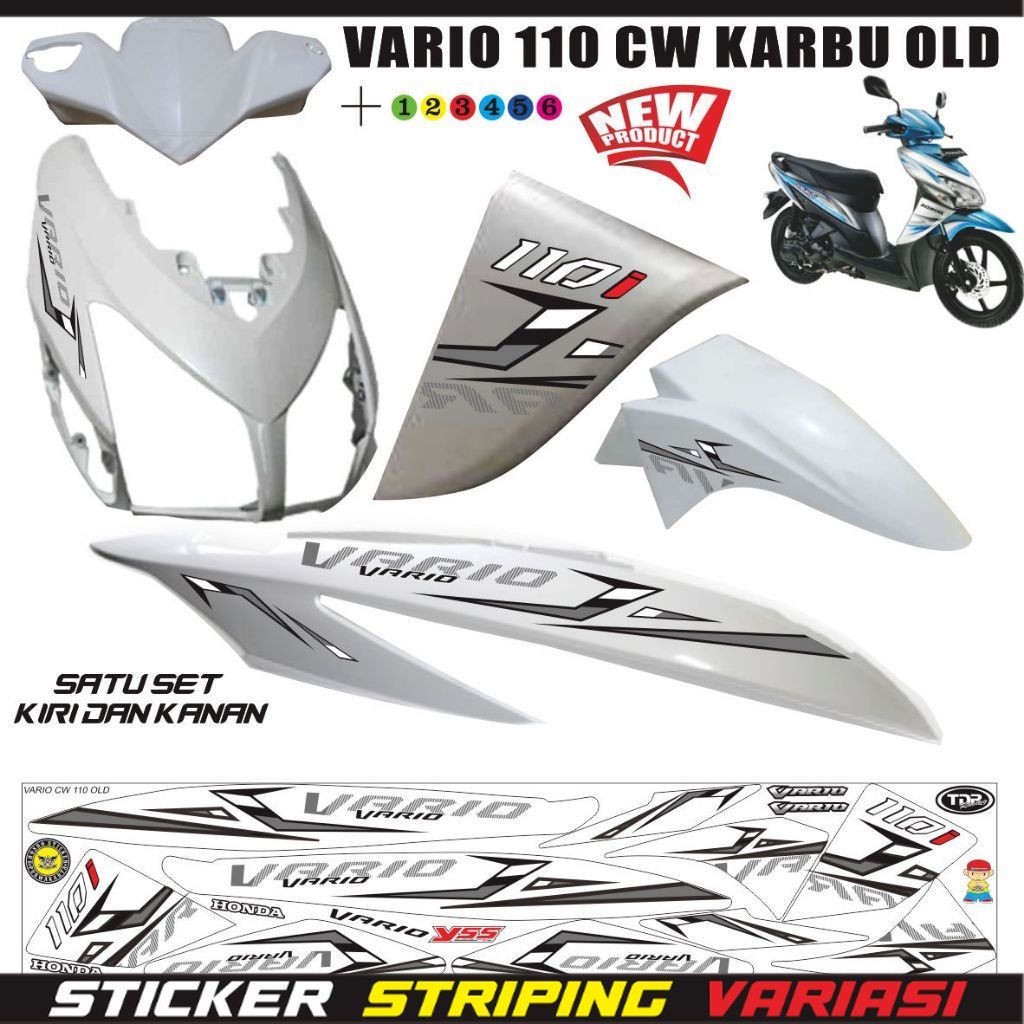 STRIPING VARIO 110 CW / VARIASI STIKER VARIO 110 OLD CARBU VARIASI LIST STRIPING VARIO OLD