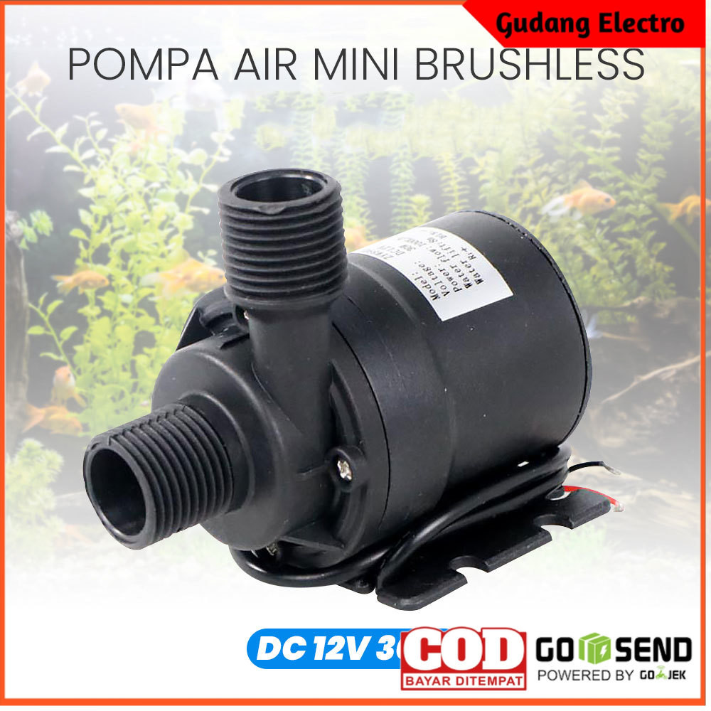 Taffware Pompa Air Mini Brushless Aquarium DC 12V 30W - ZYW890 - 7RHAFVBK