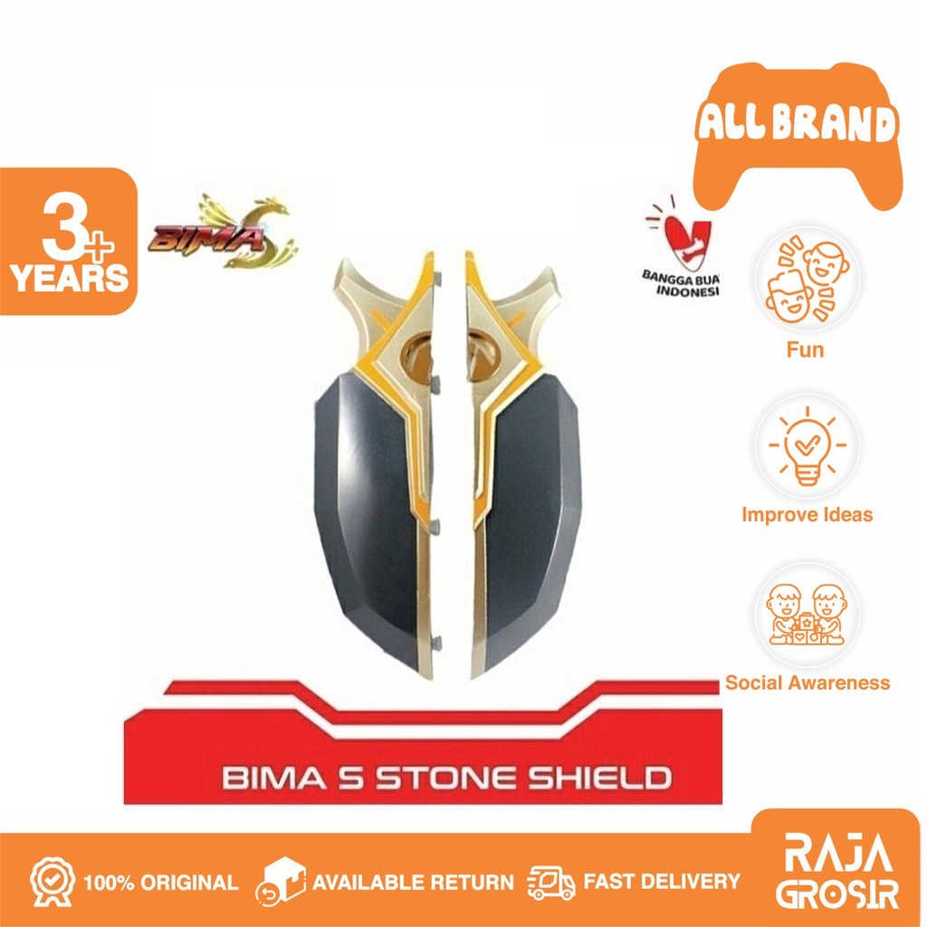 Mainan Anak Pretend Play Tameng BIMA-S Stone Shield