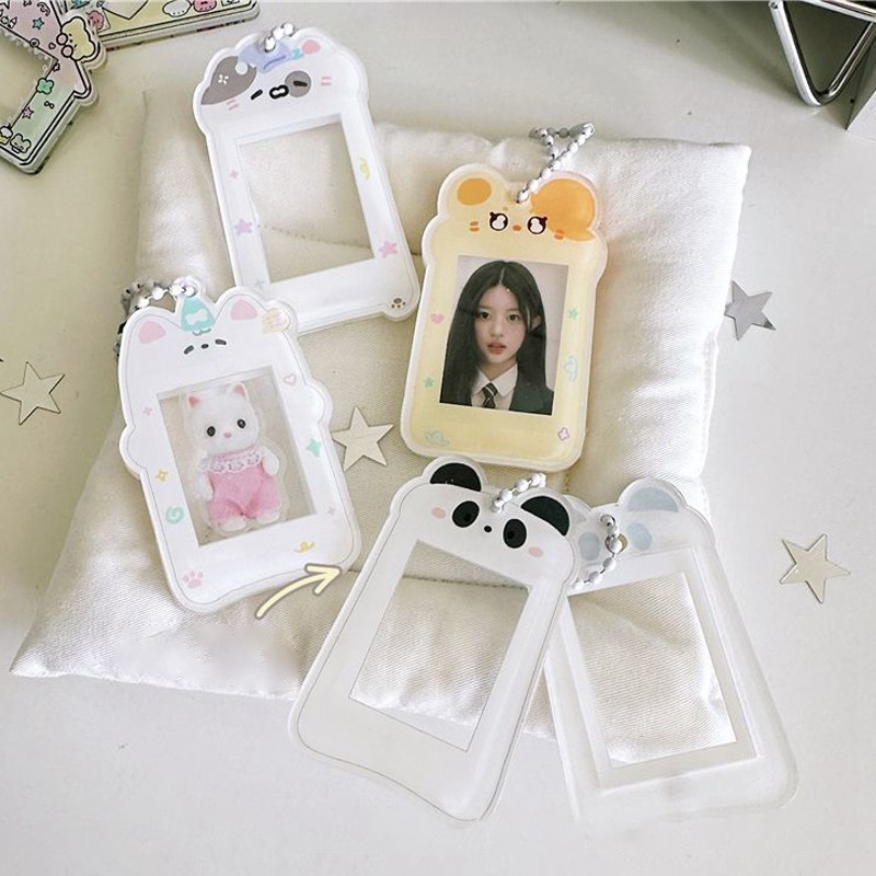 

Acrylic Kpop Photo Card Holder Idol Postcards Album Cover Card Collect Organizer Students Bus ID Pho