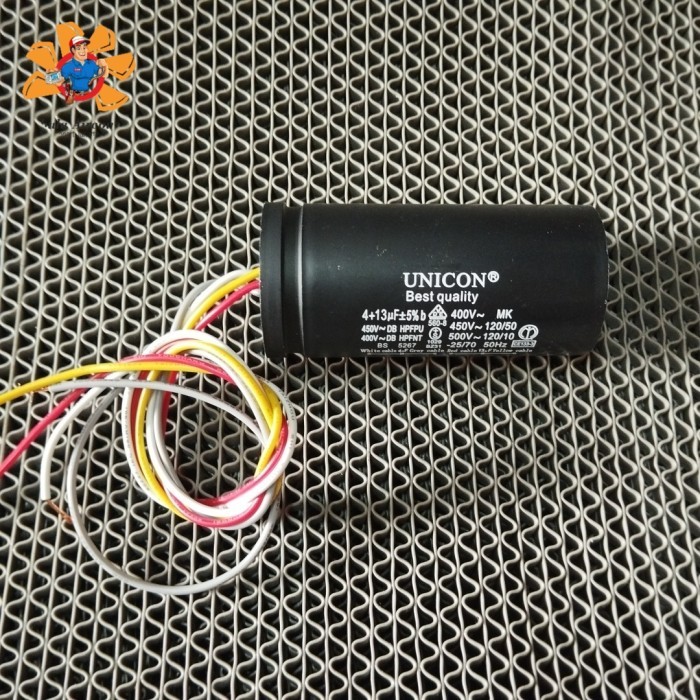 Kapasitor Mesin Cuci SHARP 11+3 uF Capasitor Mesin Cuci SHARP