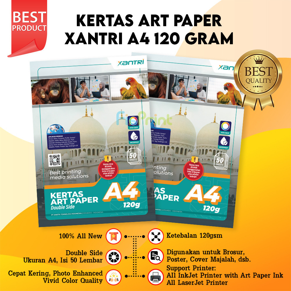

Kertas Art Paper A4 120 GSM 1pack / 50 Lembar Kertas Art Paper 120g Kertas Art Karton Cartoon Carton