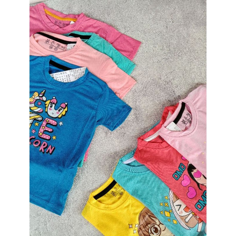 Kaos Anak Cewek 2-8 Tahun Import