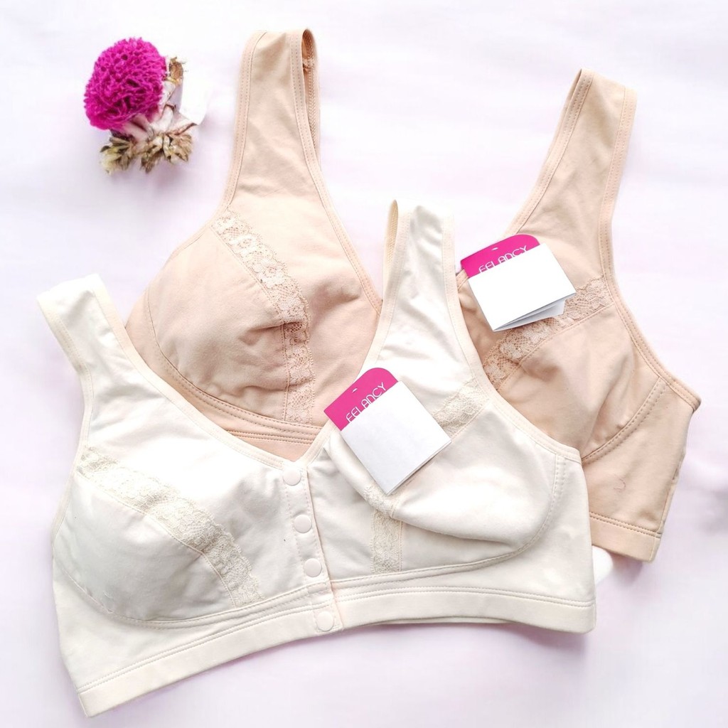 Bra Wanita FELANCY 02002 - Tanpa Kawat - Model Kancing Depan - Size 38C 40C