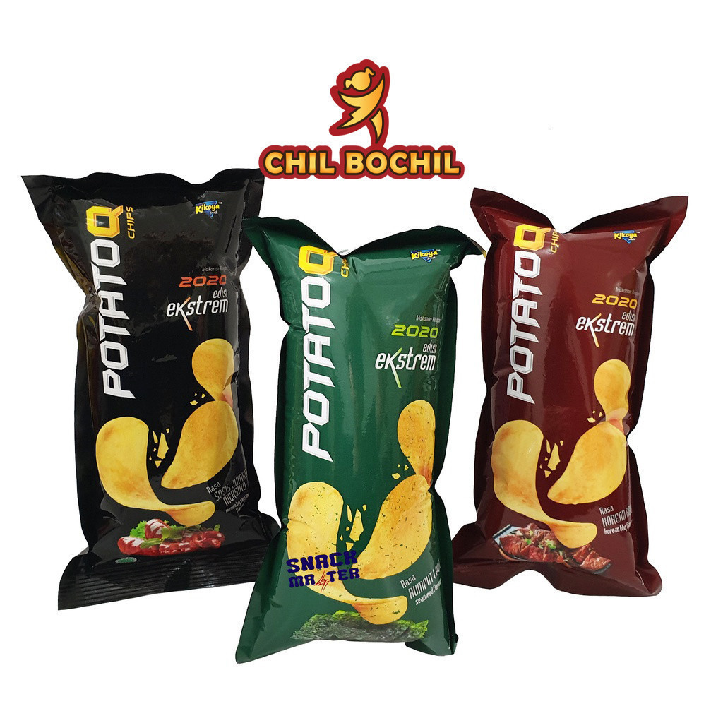 

POTATOQ CHIPS PER PAX ISI ( 10PCS X 22 GRAM ) - CHIKI KENTANG POTATO-Q PER PAX - CHIL BOCHIL