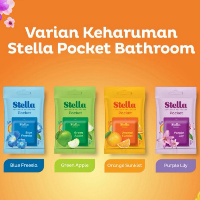 Stella Pocket Bathroom 10 gr GROSIR Stela Poket Pengharum Kamar Mandi Pewangi Ruangan